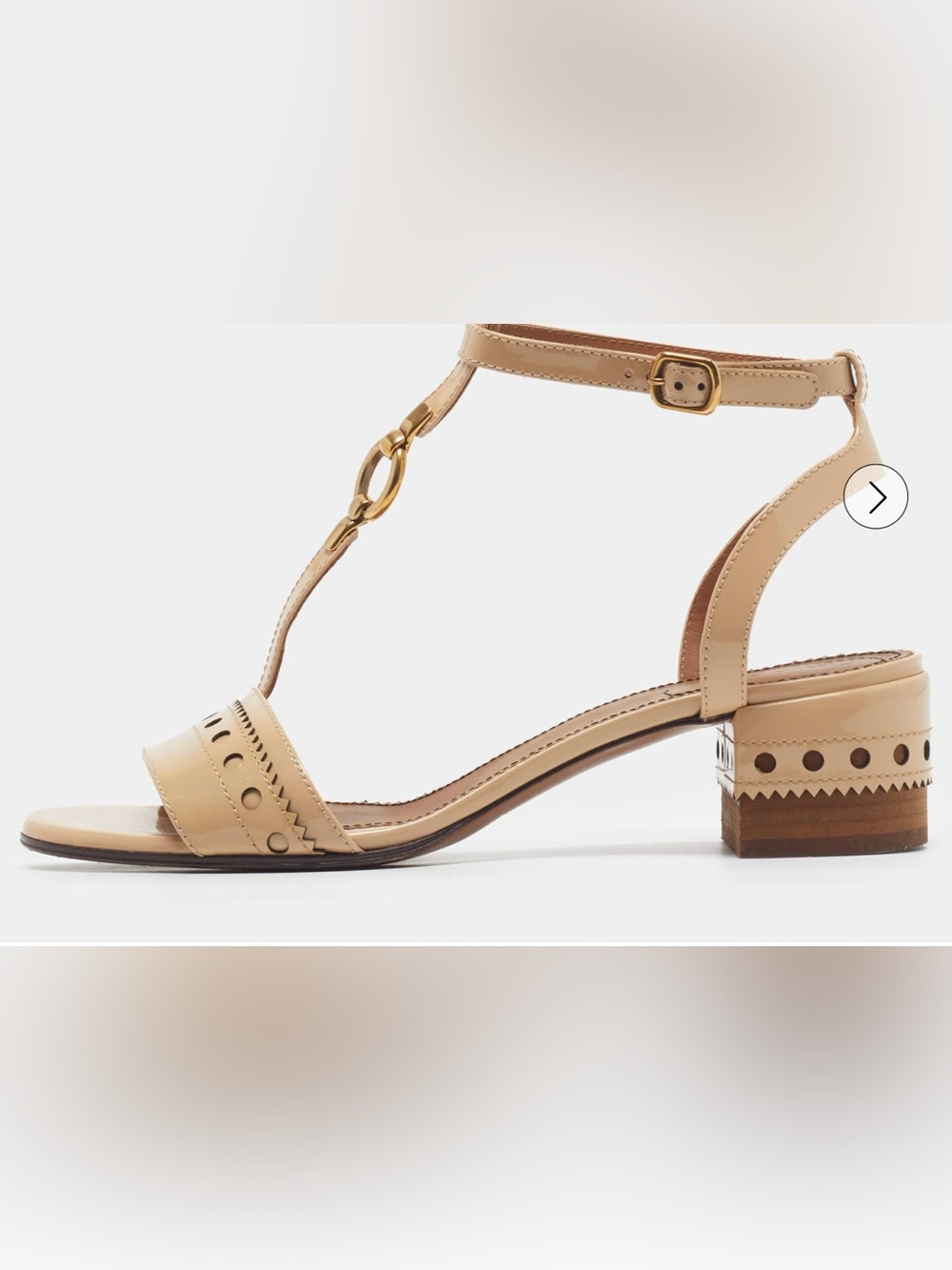 Chloe Patent Leather Sandals